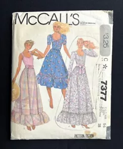 McCall's 7377 Junior/Teen Dress by Norton Simon Inc. 1980 Pattern size 5-6 Cut - Picture 1 of 2
