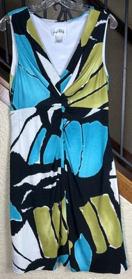 Vestido para mujer Joseph Ribkoff forrado sin mangas efecto envolvente línea A’s 10 Foto 1 de 3