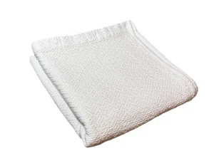 Piscatextil Luxury Cotton Shower Curtain Thick Quilted Knit Solid White Portugal - Picture 1 of 8