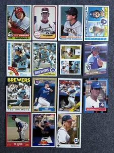 Ted Simmons 1976-1989 Baseball Karten Lot! 15x Karten Cardinals Braves Brewers HOF - Bild 1 von 2