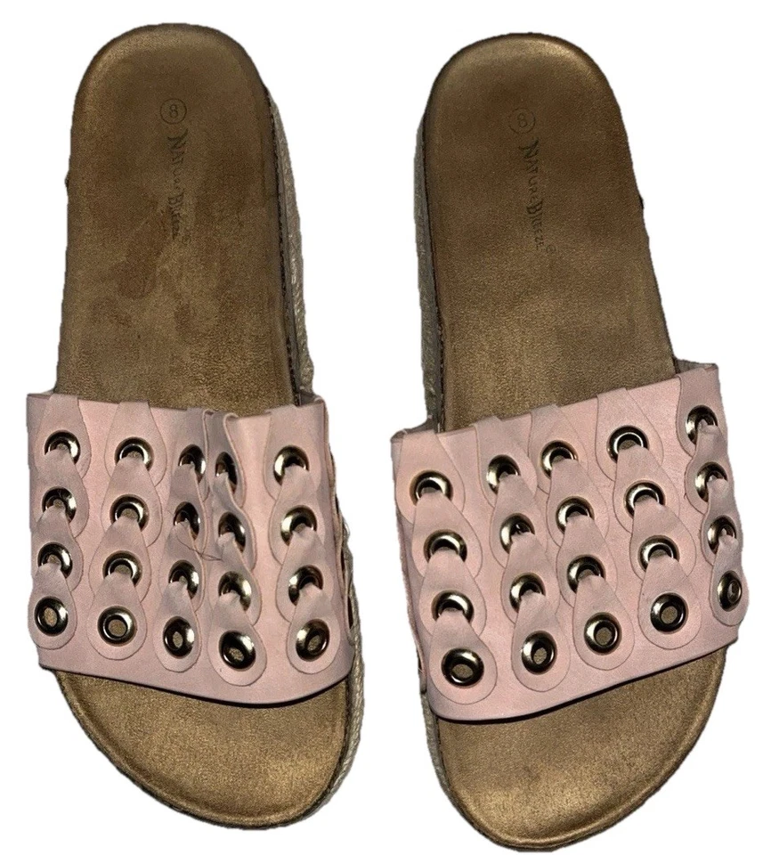 Nature Breeze Rosa Gamuza Metal Ojal Pisos Ligeros Estacionales Informales Comodidad Foto 1 de 4