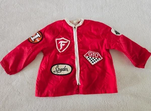 Little Boy Childrens Vintage Car Racing Jacket Cardinal Red Sypder - Picture 1 of 8