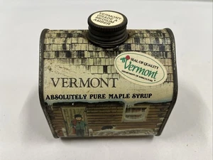 Latta vuota 16,9 once sciroppo d'acero assolutamente puro Vermont Maine 1984 vintage - Foto 1 di 6