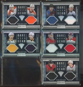 2011-12 Panini Titanium Game Worn Gear Dual Memorabilia Lot Of 5 Cards XXX/300 - Picture 1 of 2