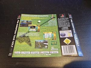 Inserto posteriore PGA European Tour Golf lay PS1 Playstation One - Foto 1 di 1