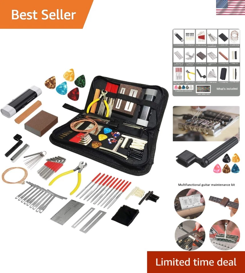 72pcs Guitar Tool Kit，professional Repairing Maintenance Kit...