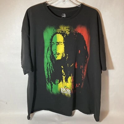 ⚡️BOB MARLEY Zion T shirt 3XL Rastafarian Flag Colors Reggae Dread Black - Image 1 of 4