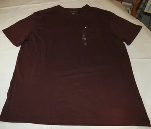 Mens Tommy Hilfiger short sleeve cotton t shirt S 78B2812 450 wine burgandy - Picture 1 of 3