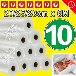 +20 Rolls Vacuum Food Sealer Saver Bag Seal Storage Commercial Grade 20/25/28X6M - Picture 1 of 10