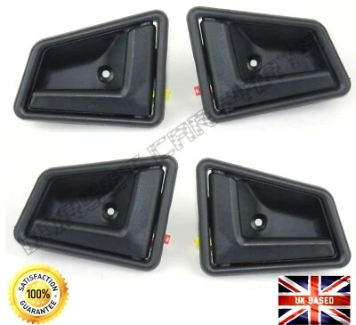 PARA SUZUKI VITARA 1988-1998 - JUEGO DE 4 MANIJAS DE PUERTA INTERIORES INTERIORES NUEVAS NEGRAS Foto 1 de 2