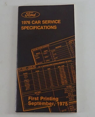 Tablas Ford MUSTANG/Mercury Bobcat/Lincoln Continental Etc. Mj. 1976 - Imagen 1 de 2