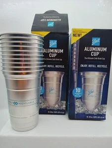 2-Pack Ball Aluminum Cup Recyclable Party Cups - 10 count, 20 Total - 20 oz cups - Picture 1 of 1
