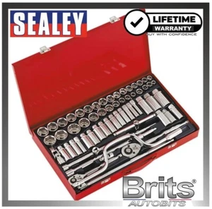 Sealey 64pc Socket Set 3/8" & 1/2"Sq Drive Metric/Imperial – AK694 - Picture 1 of 8