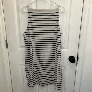 NWT A New Day Dress Womens Size XL Stripes Square Neck Shift Dress White/Blue - Picture 1 of 19