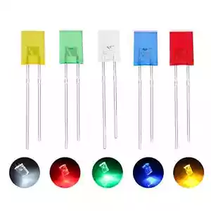 100 Stck. 257 234 Quadrat LED Weiß Rot Gelb Grün Blau Leuchtdiode Kit - Bild 1 von 28