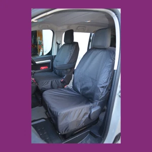 Fiat Scudo 2022+ Tailored Waterproof Front Pair Black Seat Covers - Picture 1 of 1