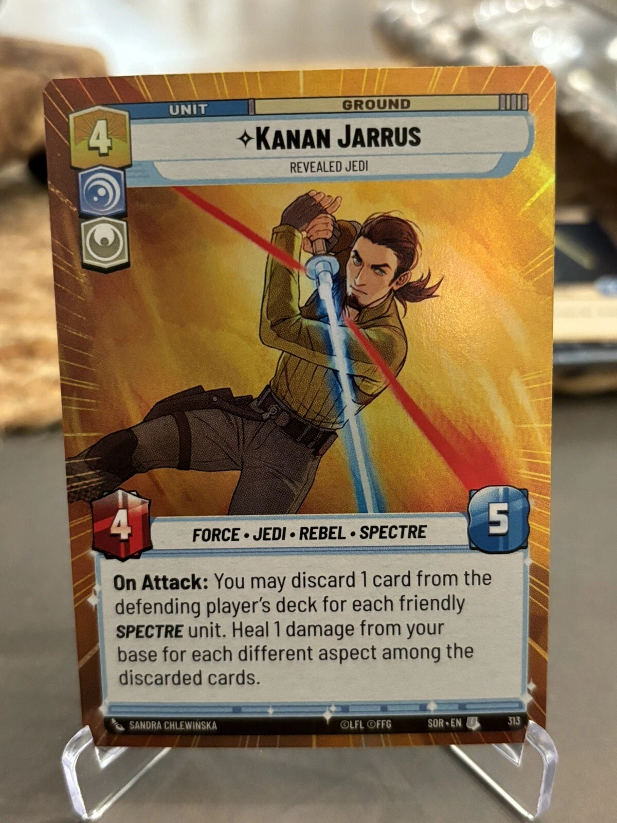 Star Wars Unlimited TCG: Kanan Jarrus Hyperspace foil Spark Of The Rebellion