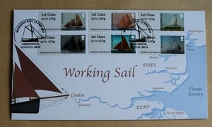 WORKING SAIL POST & GO 2015 FDCOVERS FDC GREENWICH LONDON SE10 H/S - Picture 1 of 2
