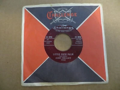 Jerry Wallace – Little Coco Palm - 1959 - Challenge 59060 7" Single G+/Generic Foto 1 de 4