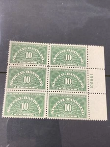 US QE1 spezielle Handhabung 10C Platte 6er Block extrafein neuwertig nie klappbar - Bild 1 von 2