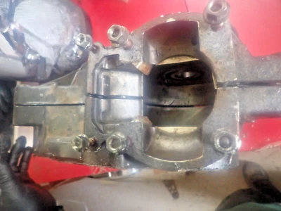 Carcasas de motor izquierda/derecha Suzuki PE 250 1978 AHRMA cárteres Foto 1 de 4