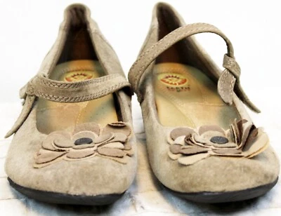 Zapatos de vestir Earth Spirit de gamuza con cuña Mary Jane para mujer talla 9 flores botones cómodos Foto 1 de 4