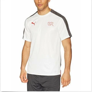 PUMA Men's Stadium Country Jersey, Suisse White Asphalt, Size-M-L-XL - Picture 1 of 2