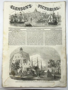Vintage Gleason's Pictorial - Nov 1 1851 - News - Travel - Portraits - New York - Picture 1 of 2