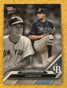 2024 Topps NOW Lou Gehrig Day #LGD-3 ️ Shane McClanahan ️ Tampa Bay Rays - Bild 1 von 2