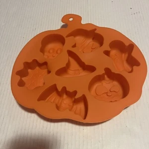 Halloween Calabaza Calabaza Molde Silicona Chocolate Gelatina Otoño Vacaciones Naranja Nuevo - Imagen 1 de 5