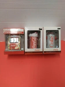 Coca-Cola Ornaments Lot Of 3 - Picture 1 of 12