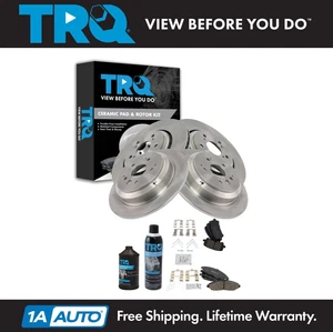 TRQ Front and Rear Brake Pad & Rotor Kit Fits 14-16 Acura MDX - Picture 1 of 12