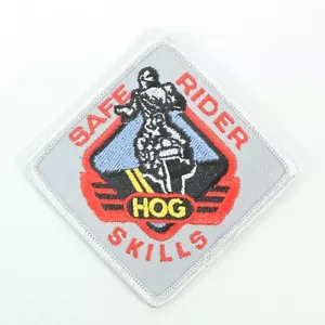 NEW NOS HARLEY DAVIDSON OWNERS GROUP HOG SAFE RIDER SKILLS PATCH / BADGE - Picture 1 of 2