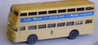 WIKING WM H0 BVG Bus Berlino D2U " Trinkt Milch-Jeden Tag-Milch Ist Gesund " - Immagine 1 di 4