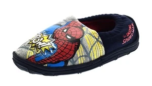 Boys Marvel Spiderman Light Up Slippers Slip On Mules Shoes Super Hero Size - Picture 1 of 17