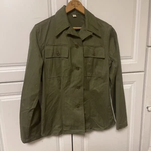 MINT Vintage WW2 WWII HBT Herringbone Twill Fatigue Jacket SMALL Shirt - Picture 1 of 15