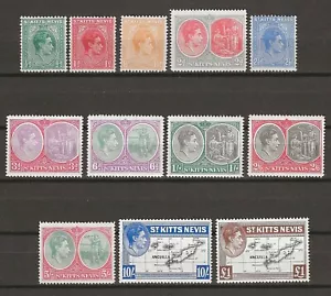 ST KITTS & NEVIS 1938/50 SG 68a/77f postfrisch - Bild 1 von 2