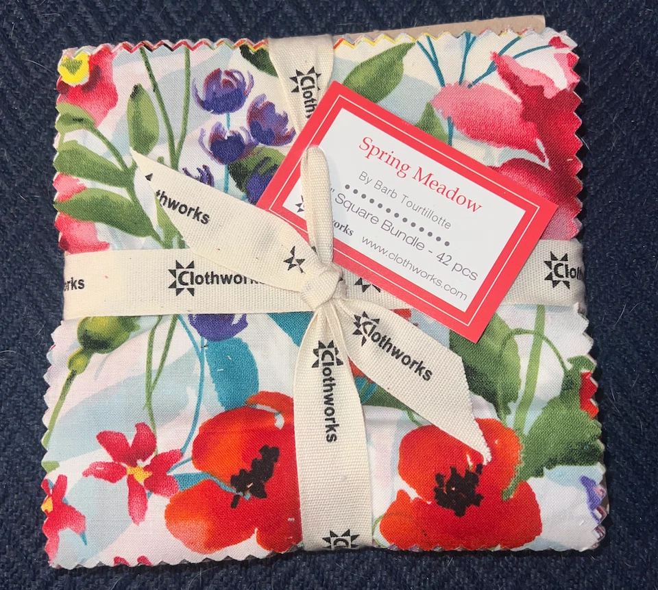 Clothworks Charm Pack - Spring Meadow - Precut Cotton Squares - Quilting Fabric - Image 1 of 1