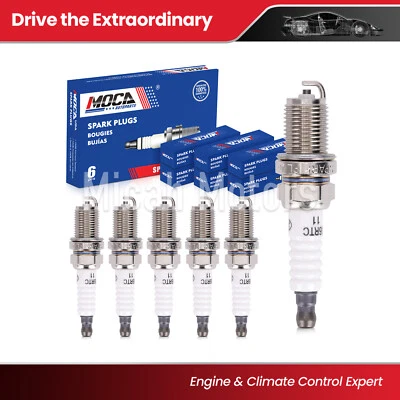6Pcs Spark Plugs Fit Rolls-Royce Phantom Mitsubishi Lancer Volvo S80 Audi S4 Foto 1 de 4