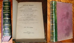Manuale pratico di Medicina legale G L Casper 1° tr dal tedesco tanatologia 1858 - Foto 1 di 1