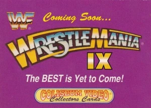 Bret Hart Yokozuna Hogan 1993 WWF Coliseum Video Trading Card WrestleMania IX 9 - Picture 1 of 6