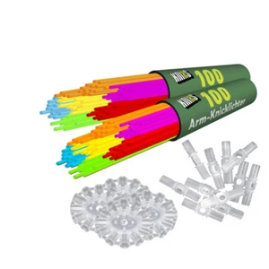 200 Arm-Knicklichter, 6-Farb-Mix oder einfarbig 400 Teile, Premium bunt, KNIXS - Bild 1 von 26