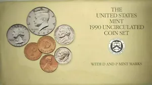 1990-P-D US Mint Set 10 Coins 22chc0410 - Picture 1 of 8