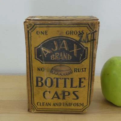 Ajax Brand Bottle Caps Beer Soda Original Box Sealed One Gross - Image 1 of 3