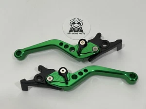 GY6 SCOOTER 150CC ADJUSTABLE BRAKE LEVERS HANDLE DISC & DISC GREEN - Picture 1 of 2