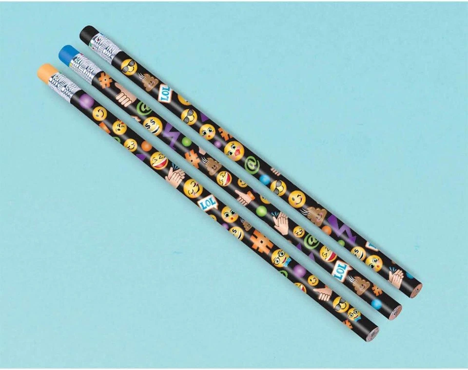 LOL Emoji Emoticons Cute Kids Birthday Party Favor School Supplies Pencils Foto 1 de 1