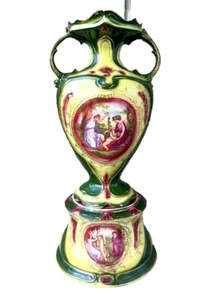 Antico vaso inglese elisabettiano reale blenheim opera d'arte decorato a mano con base - Foto 1 di 24