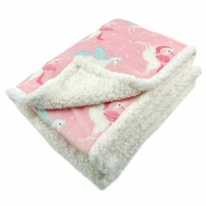 BORITAR Flannel Fleece Throw Blanket Sherpa Plush Soft Bed Blankets 50"x60" Pink - Picture 1 of 8