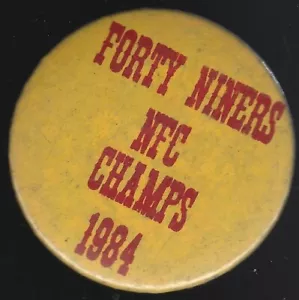 Original 1984 San Francisco 49ers NFC Champions 2,25" Pinback Button Super Bowl - Bild 1 von 2