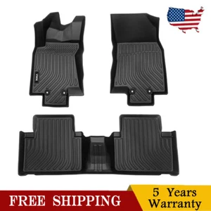Floor Mats Liner 1st & 2nd Row Rubber All Weather for 2014-2020 Nissan Rogue - Picture 1 of 7